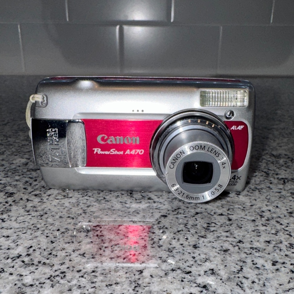 RED Canon PowerShot A470 digital point&shoot camera -2008, 7.1mp